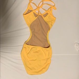 Girls yellow dance leotard